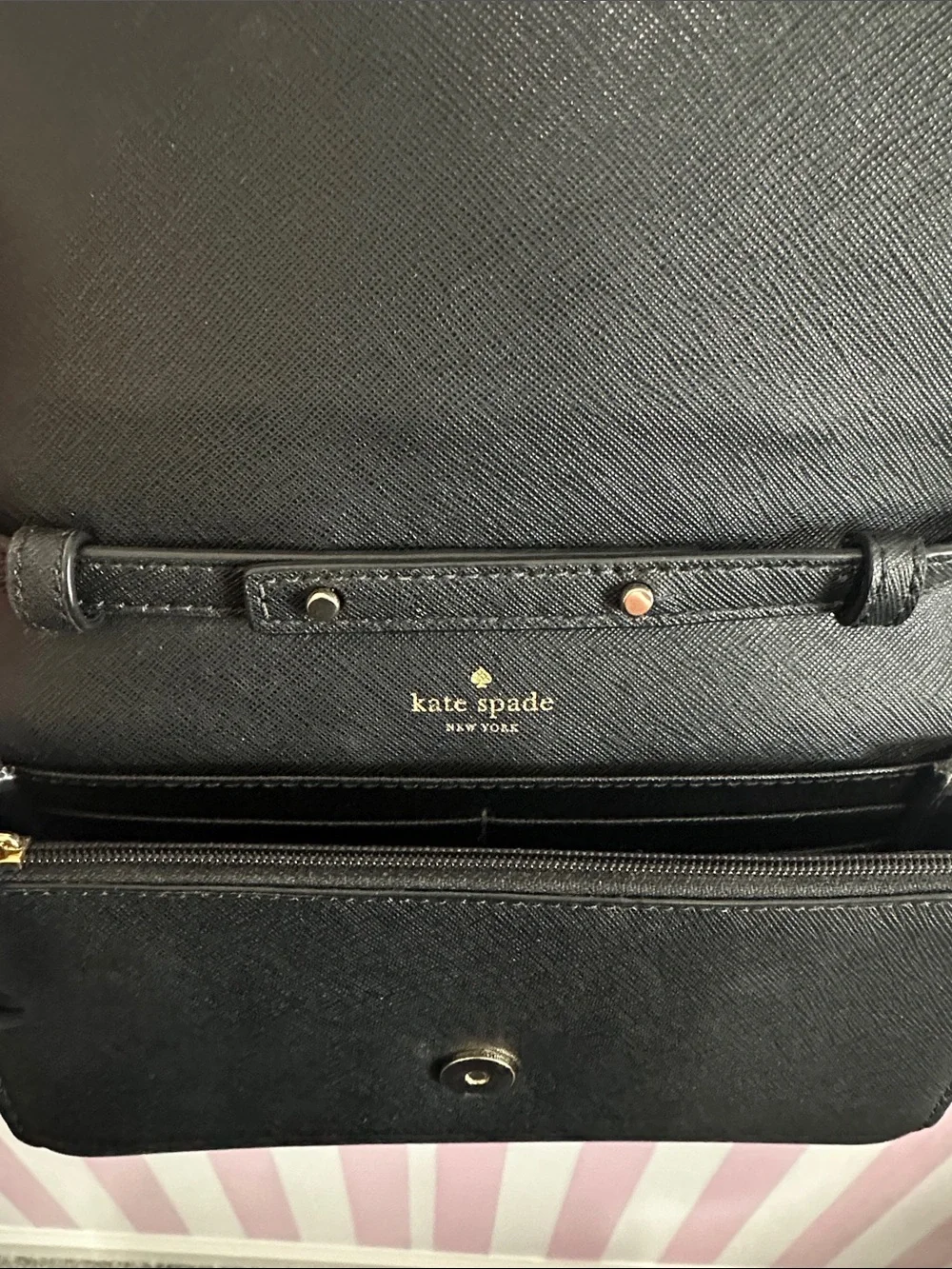 kate spade Black Leather Crossbody Bag